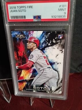 Topps Fire Juan Soto Card - Red, Blue, Black